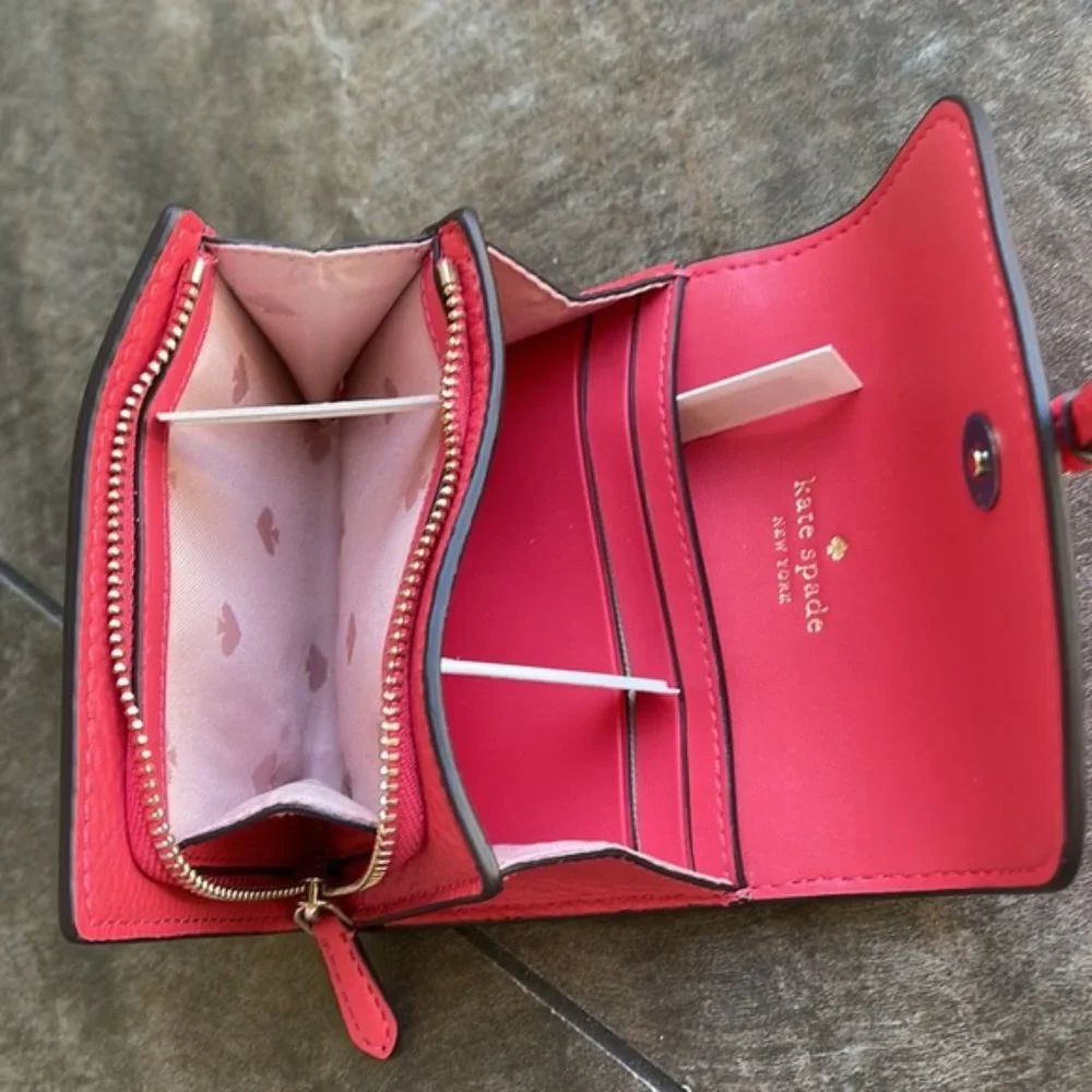Kate Spade Marti Small Flap Wallet Dark Watermelon_7